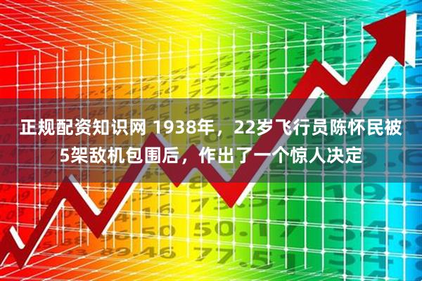 正规配资知识网 1938年，22岁飞行员陈怀民被5架敌机包围后，作出了一个惊人决定